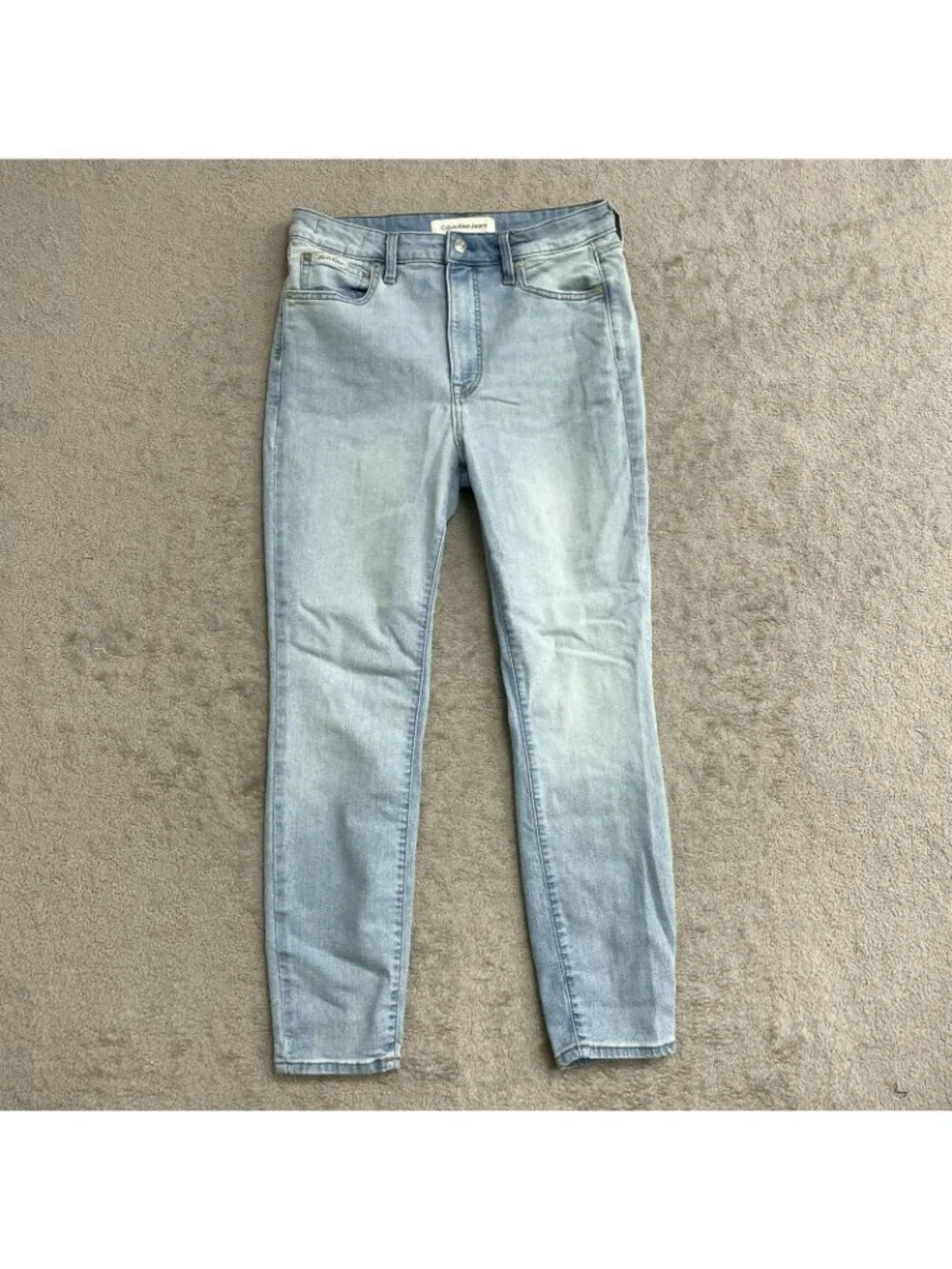 Calvin Klein Women's 30 High Rise Skinny Ankle Light Wash Jeans h1909 - Picture 3 of 9